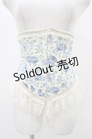 画像: PrivateSquare. / ローズショートコルセット  ブルー H-25-12-18-1004-LO-ZA-KB-ZH