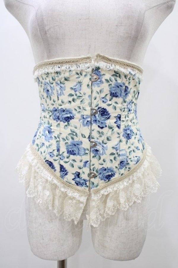 画像1: PrivateSquare. / ローズショートコルセット  ブルー H-25-12-18-1004-LO-ZA-KB-ZH (1)