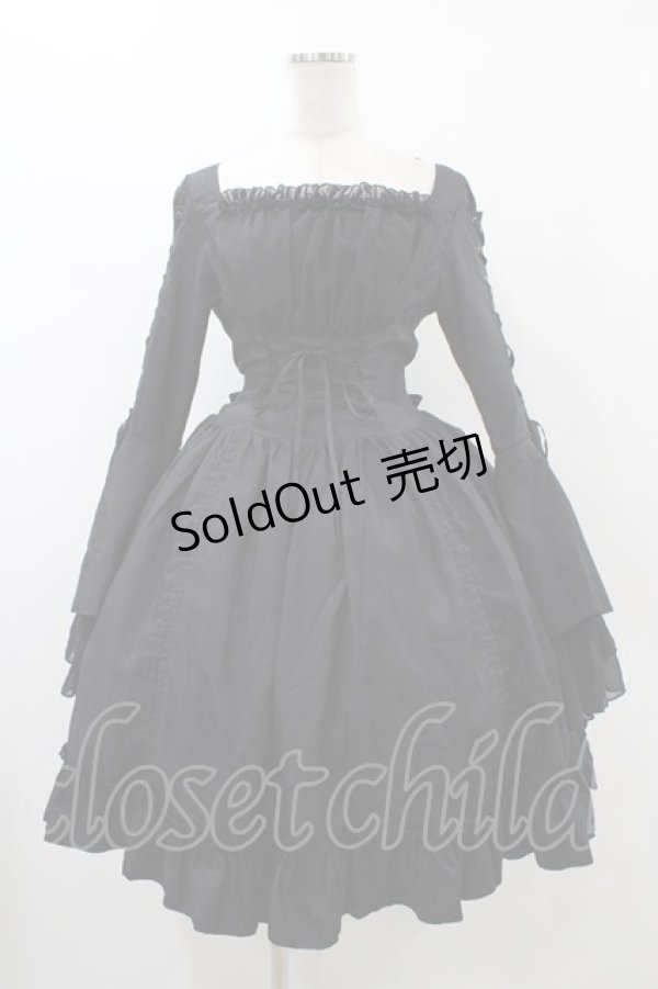 画像1: ATELIER PIERROT / ダレットワンピース  ブラック H-25-12-18-1020-EL-OP-KB-ZH (1)