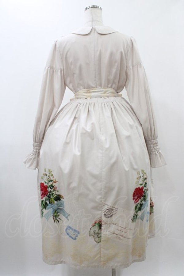 画像2: Maison de minette / Skirt collage dress  ピンクアイボリー H-25-12-18-1023-0-OP-KB-ZH (2)