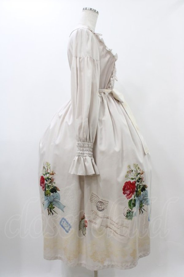 画像3: Maison de minette / Skirt collage dress  ピンクアイボリー H-25-12-18-1023-0-OP-KB-ZH (3)