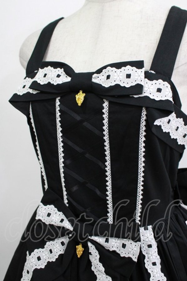 画像4: metamorphose / メアリーはしごレースジャンパースカート(無地) サイズ1 ブラック H-25-12-19-003-ME-OP-NS-ZH (4)