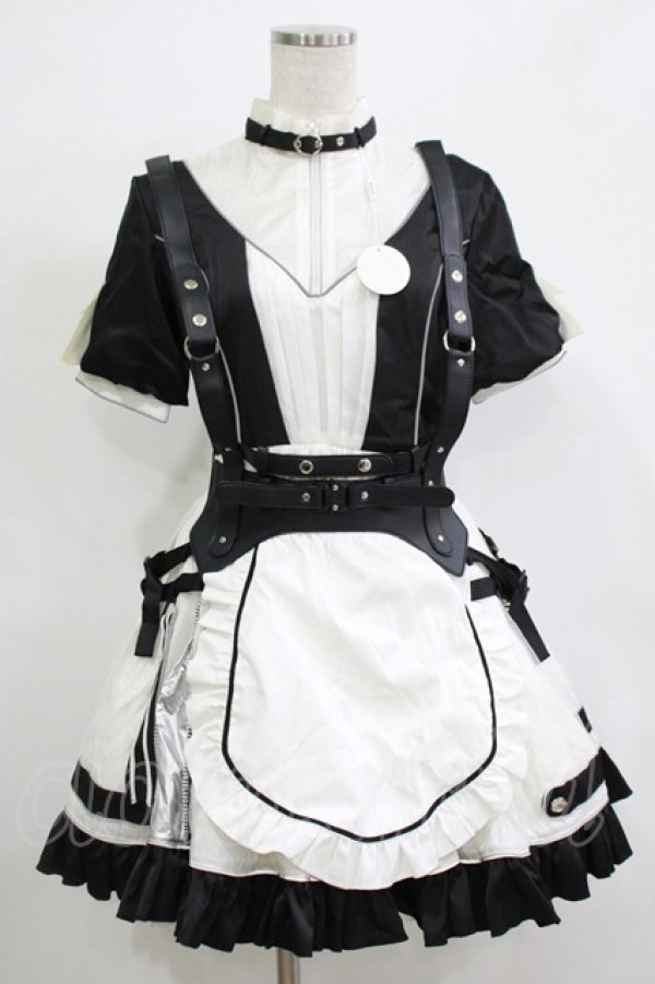 画像1: 素心SUSIN（海外ロリータブランド） / メイドワンピースセット M ブラック H-25-12-19-028-PU-OP-NS-ZH (1)