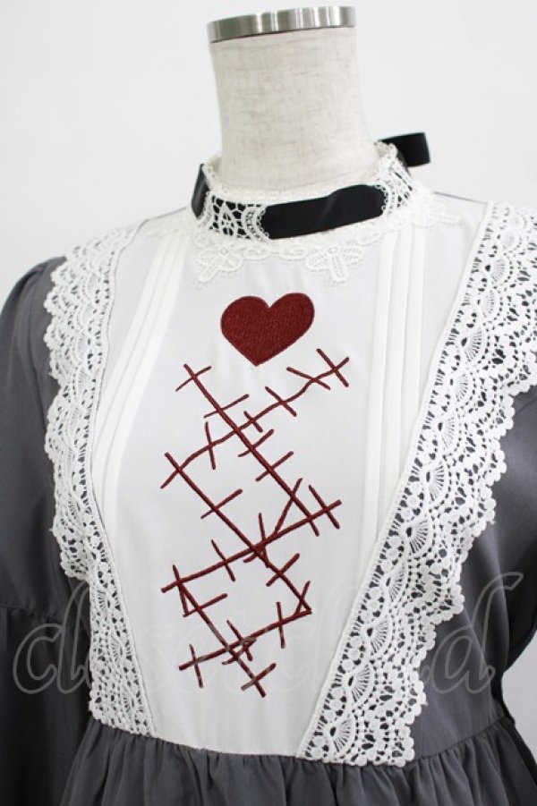 画像4: To Alice / ダークナイトワンピース M グレー H-25-12-19-029-LO-OP-NS-ZH (4)