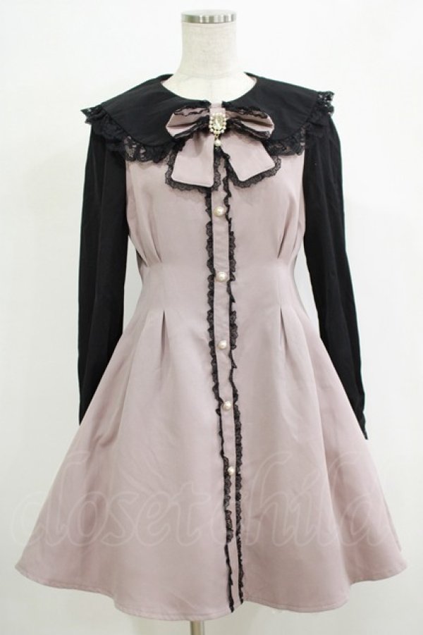 画像1: Rojita / リボンブローチワンピース Free ピンク H-25-12-19-033-LO-OP-NS-ZH (1)