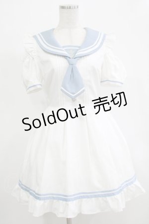 画像: Secret Honey / セーラーマリンワンピース Free ホワイト H-25-12-19-034-CA-OP-NS-ZH