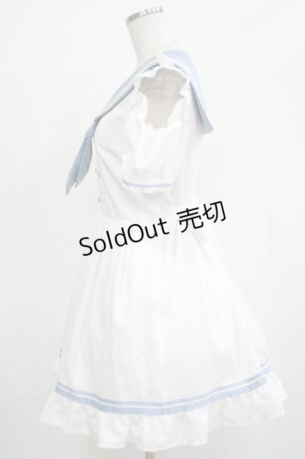 画像2: Secret Honey / セーラーマリンワンピース Free ホワイト H-25-12-19-034-CA-OP-NS-ZH (2)