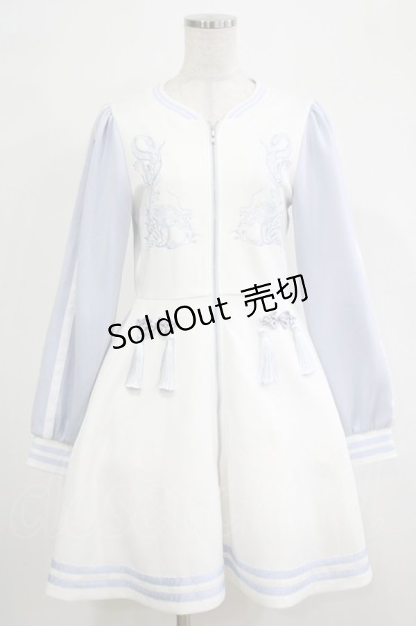 画像1: Jamie エーエヌケー / ジャージのワンピース M サックス H-25-12-19-035-LO-OP-NS-ZH (1)