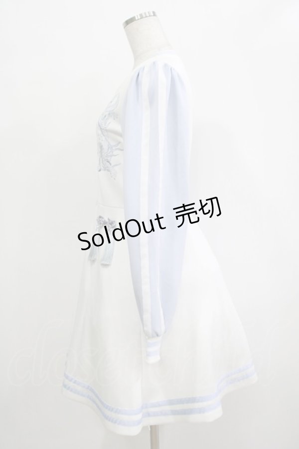 画像2: Jamie エーエヌケー / ジャージのワンピース M サックス H-25-12-19-035-LO-OP-NS-ZH (2)