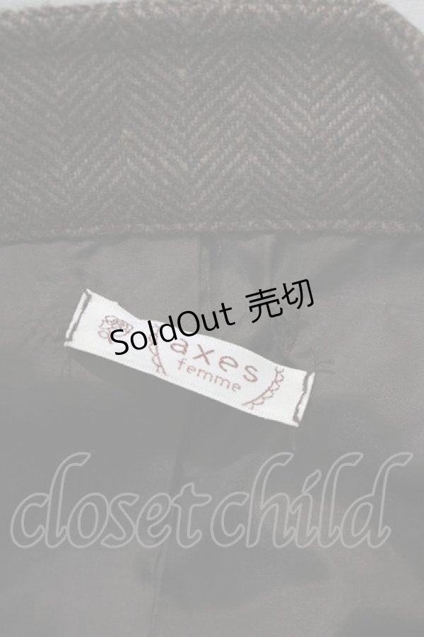 画像6: axes femme / ナポレオンマント風コート M ブラウン H-25-12-19-039-AX-CO-NS-ZH (6)