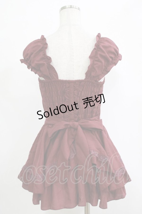 画像3: axes femme / ペプラムトップス M ワイン H-25-12-19-040-AX-TO-NS-ZH (3)