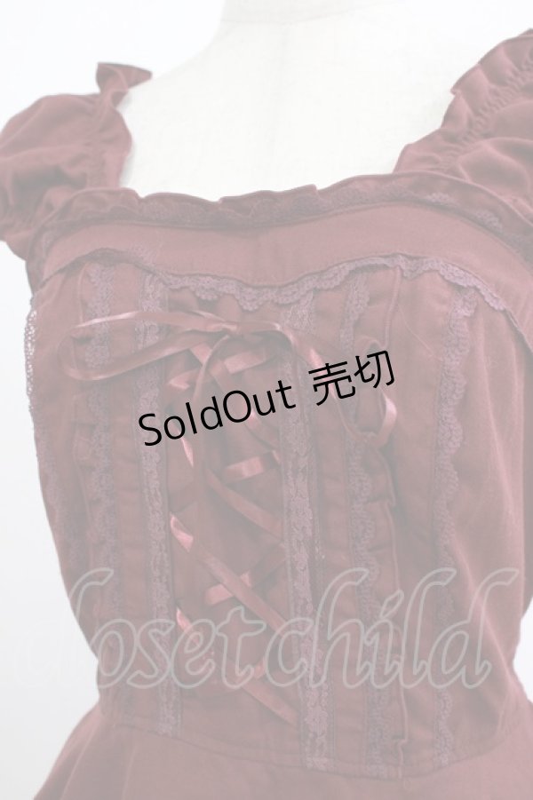 画像4: axes femme / ペプラムトップス M ワイン H-25-12-19-040-AX-TO-NS-ZH (4)