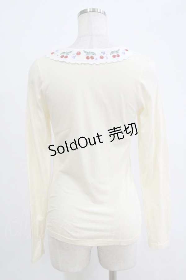 画像3: Fi.n.t / チェリー刺繍トップス Free アイボリー H-25-12-19-041-CA-TO-NS-ZH (3)