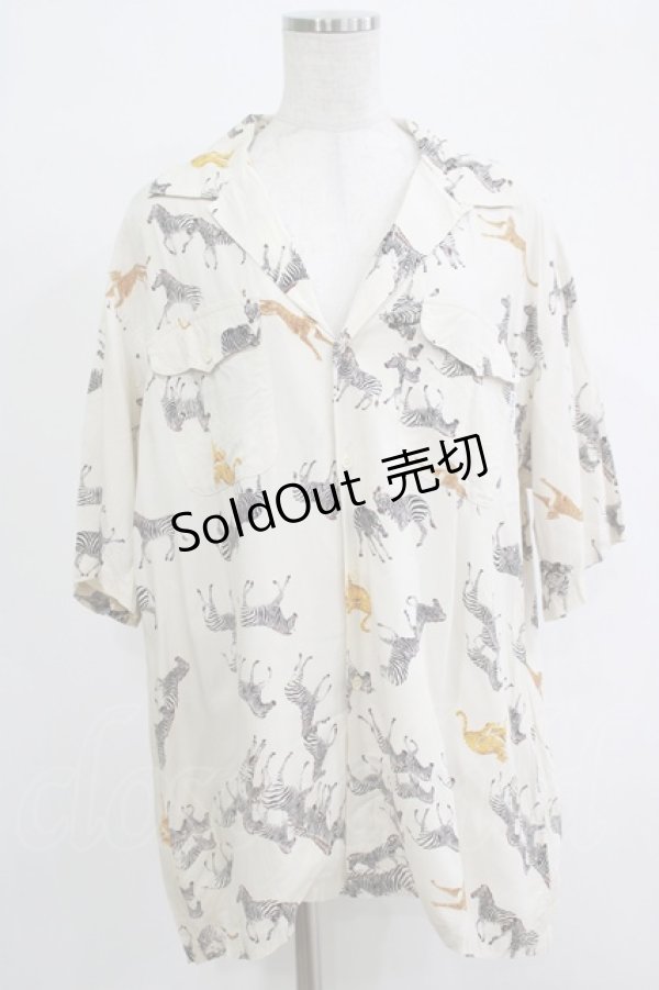 画像1: Karl Helmut / アニマル柄シャツ Free オフ H-25-12-19-044-EL-BL-NS-ZH (1)