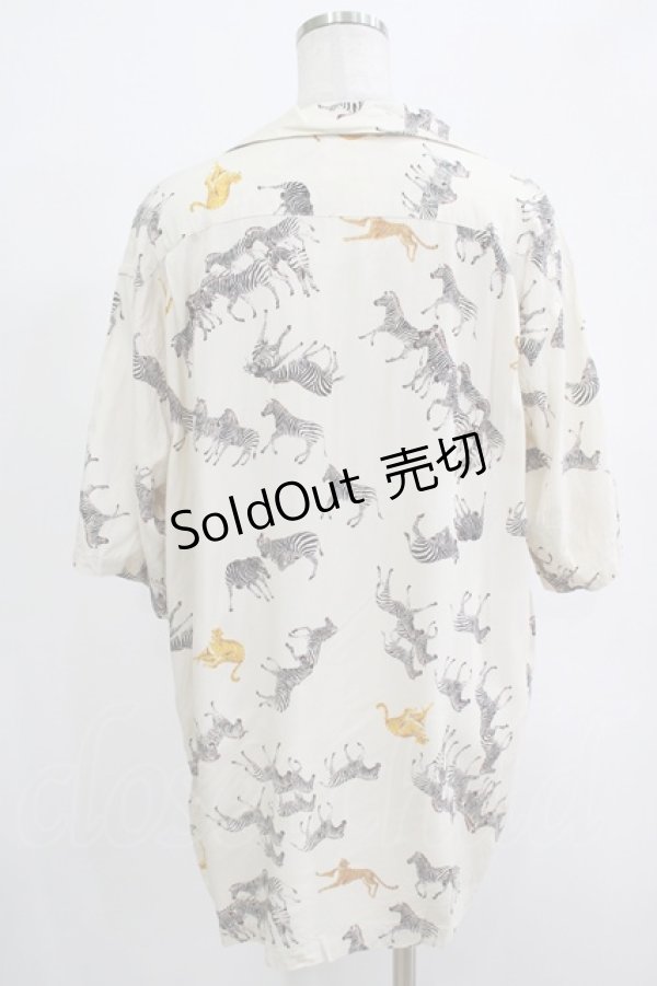 画像3: Karl Helmut / アニマル柄シャツ Free オフ H-25-12-19-044-EL-BL-NS-ZH (3)