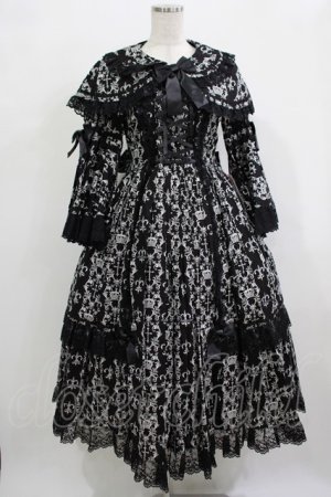 画像: metamorphose / クラウンクロスケープ付ロングドレス サイズ1 ブラック H-25-12-19-006-ME-OP-NS-ZH