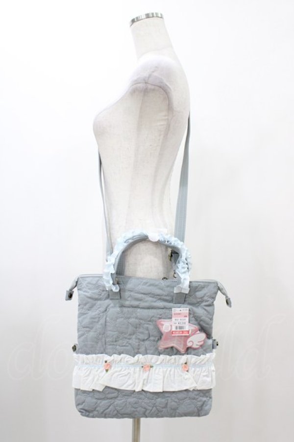 画像1: FLC / 星名桜子/フリルトート  ブルー H-25-12-19-1001-0-BG-NS-ZH (1)