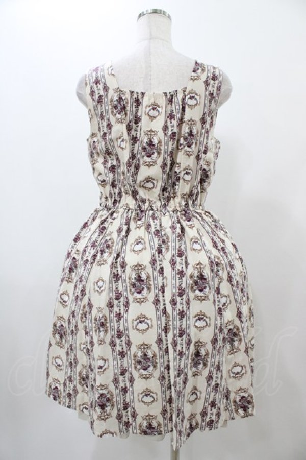 画像2: axes femme POETIQUE / バラフレームストライプワンピース M 生成り H-25-12-19-1035-AX-OP-NS-ZH (2)