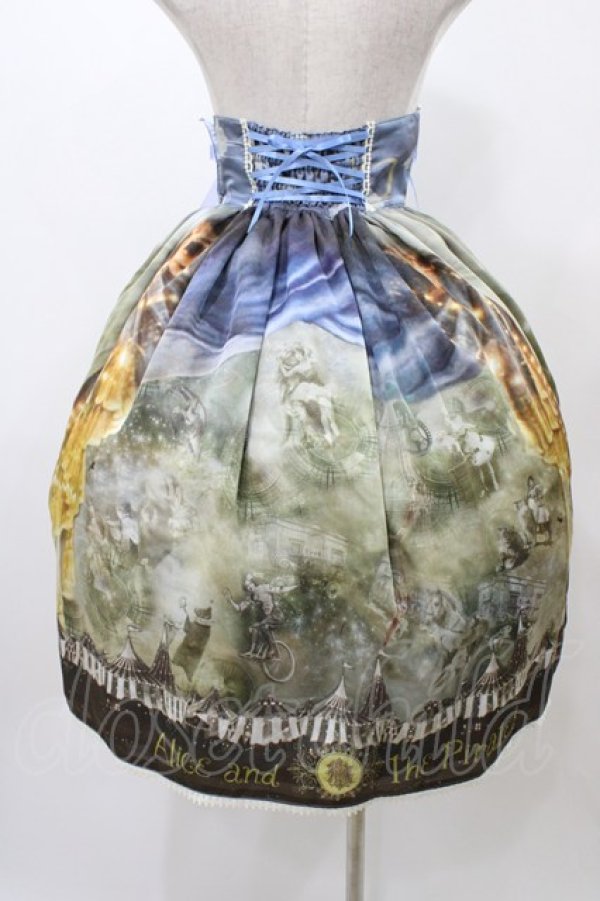 画像2: ALICE and the PIRATES / 星空の天幕と秘密のサーカス団柄スカート Free ブルー H-25-12-19-1038-PA-SK-NS-ZH (2)