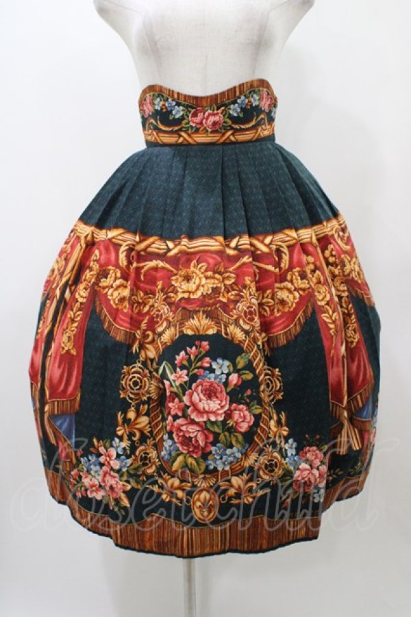 画像1: Innocent World / 宮殿の薔薇スカート M グリーン H-25-12-19-1039-IW-SK-NS-ZH (1)