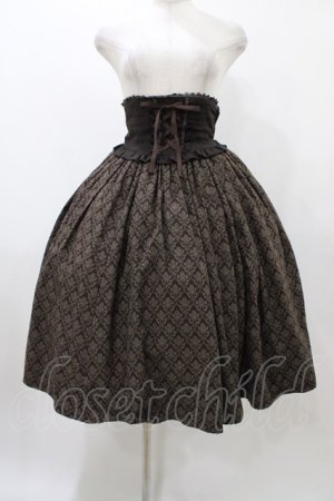 画像: Innocent World / ローズダマスクスカート M/63cm丈 ショコラ H-25-12-19-1040-IW-SK-NS-ZH