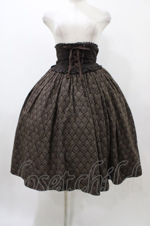 画像1: Innocent World / ローズダマスクスカート M/63cm丈 ショコラ H-25-12-19-1040-IW-SK-NS-ZH (1)
