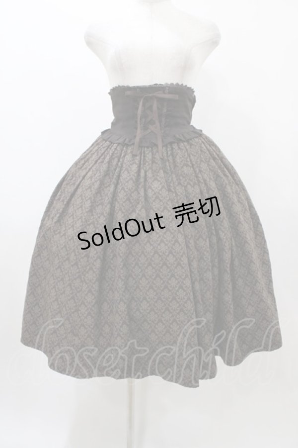 画像1: Innocent World / ローズダマスクスカート M/63cm丈 ショコラ H-25-12-19-1040-IW-SK-NS-ZH (1)