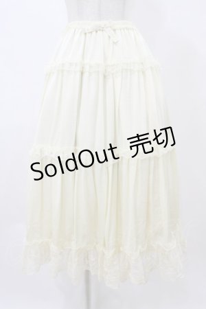 画像: m petit by misako / サテンキリカエペチスカート L アイボリー H-25-12-19-1042-LO-SK-NS-ZH