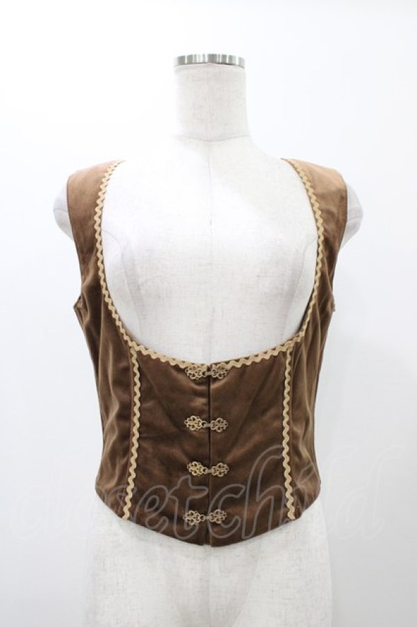 画像1: Miss Point（海外ロリータブランド） / バイエルンの少女 カントリー風ボーンベスト M ブラウン H-25-12-19-1044-EL-TO-NS-ZH (1)