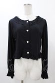 画像1: FLC / 星名桜子/フリルテレコカーディガン L ブラック H-25-12-19-1045-0-TO-NS-ZH (1)