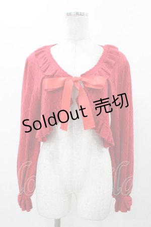 画像: metamorphose / ダイヤすかしあみ長袖ボレロ サイズ1 レッド H-25-12-19-1049-ME-TO-NS-ZH