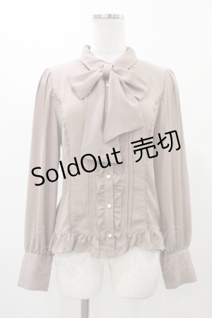 画像: axes femme / バックレースアップブラウス Free モカ H-25-12-19-1050-AX-BL-NS-ZH