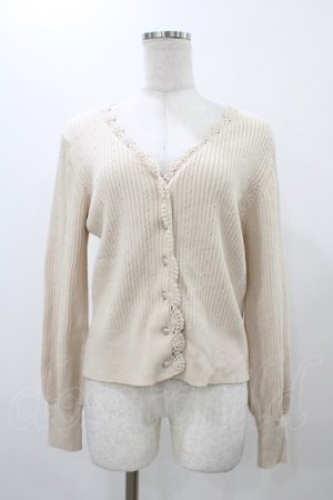画像: an another angelus / クロシェレース使いニットカーディガン Free IVORY H-25-12-19-1051-CA-TO-NS-ZH