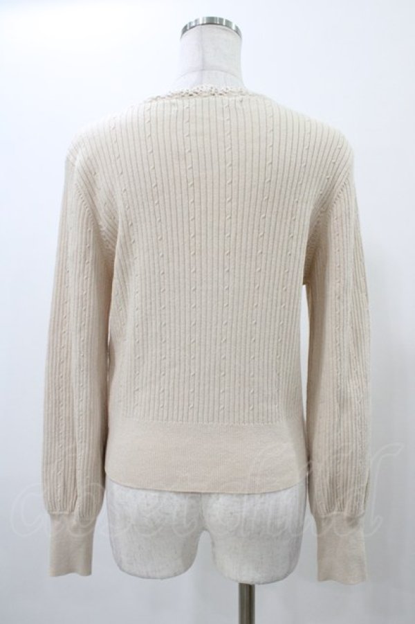 画像2: an another angelus / クロシェレース使いニットカーディガン Free IVORY H-25-12-19-1051-CA-TO-NS-ZH (2)