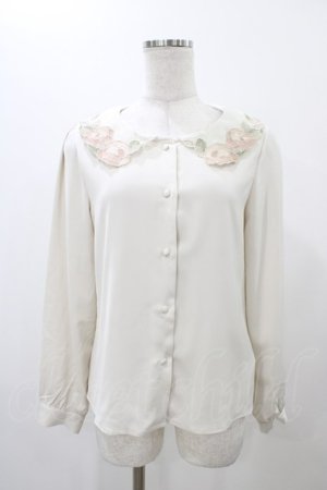 画像: Fi.n.t / ステンドグラス風シアー衿ブラウス Free IVORY H-25-12-19-1052-CA-BL-NS-ZH