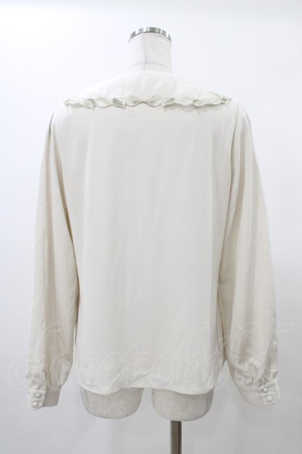 画像2: Fi.n.t / ステンドグラス風シアー衿ブラウス Free IVORY H-25-12-19-1052-CA-BL-NS-ZH (2)