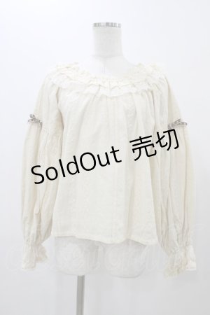 画像: Miss Point（海外ロリータブランド） / バイエルンの少女 カントリー風ブラウス Free 生成り H-25-12-19-1055-EL-BL-NS-ZH