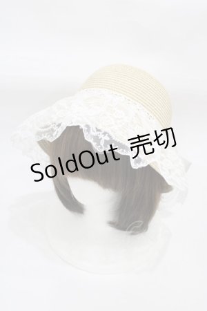 画像: Lovely Tency / 眞白ありす/ストローハット  オフ H-25-12-19-1012-0-AC-NS-ZH