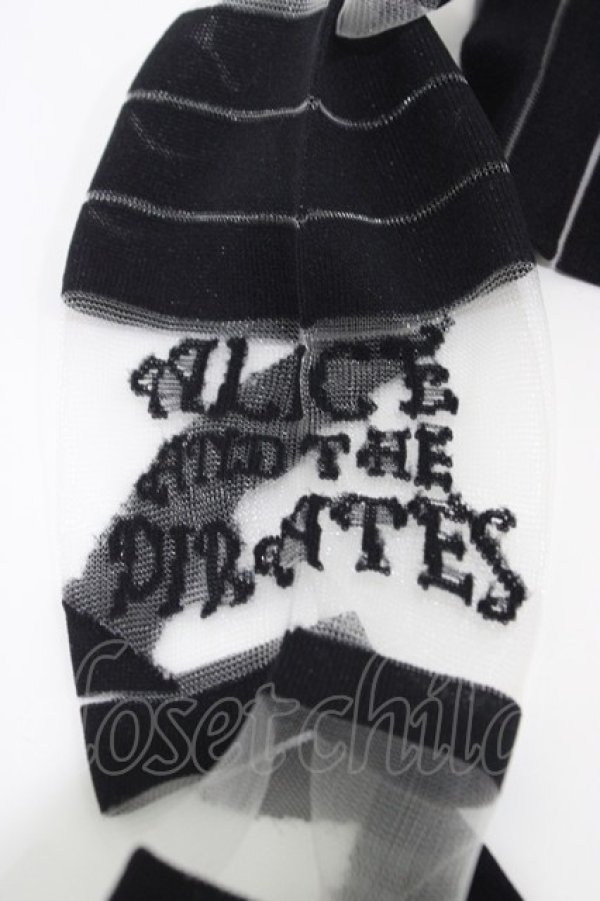 画像2: ALICE and the PIRATES / くるくる包帯シースルーオーバーニーソックス  ブラック H-25-12-19-1013-PA-ZA-NS-ZH (2)