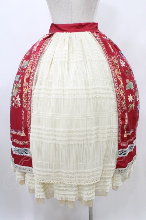 画像2: Miss Point（海外ロリータブランド） / バイエルンの少女 カントリー風スカート[ロングタイプ] M レッド H-25-12-19-1014-EL-SK-NS-ZH (2)