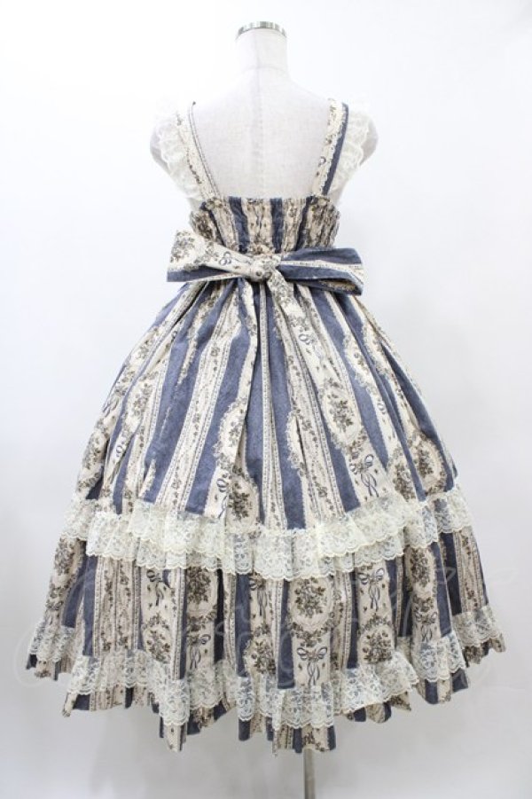 画像2: metamorphose / アンティークブーケミディアムジャンパースカート サイズ1 ブルー H-25-12-19-1016-ME-OP-NS-ZH (2)