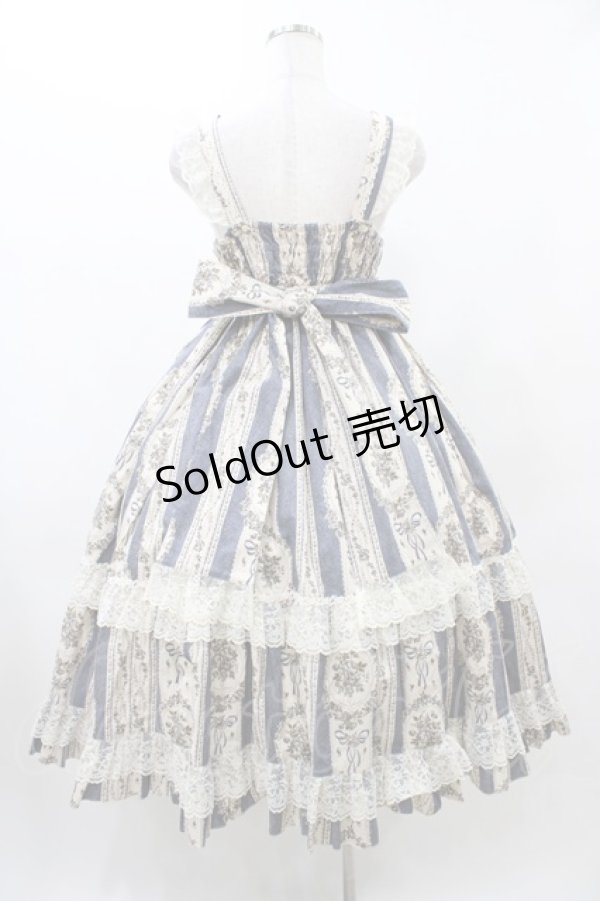 画像2: metamorphose / アンティークブーケミディアムジャンパースカート サイズ1 ブルー H-25-12-19-1016-ME-OP-NS-ZH (2)