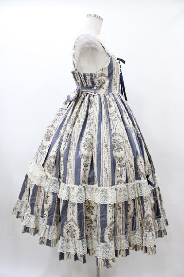 画像3: metamorphose / アンティークブーケミディアムジャンパースカート サイズ1 ブルー H-25-12-19-1016-ME-OP-NS-ZH (3)