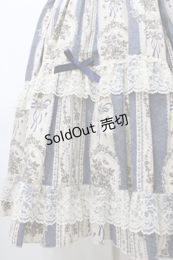 画像5: metamorphose / アンティークブーケミディアムジャンパースカート サイズ1 ブルー H-25-12-19-1016-ME-OP-NS-ZH (5)