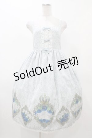 画像: Enchantlicenchantilly / 薔薇のお庭でかくれんぼジャンパースカート Free ブルーグレー H-25-12-19-1017-0-OP-NS-ZH