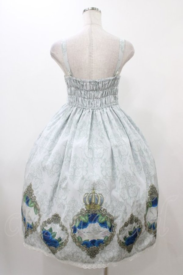 画像2: Enchantlicenchantilly / 薔薇のお庭でかくれんぼジャンパースカート Free ブルーグレー H-25-12-19-1017-0-OP-NS-ZH (2)