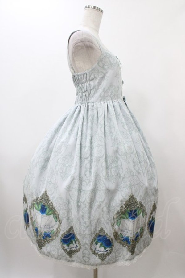 画像3: Enchantlicenchantilly / 薔薇のお庭でかくれんぼジャンパースカート Free ブルーグレー H-25-12-19-1017-0-OP-NS-ZH (3)