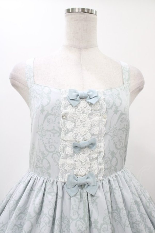 画像4: Enchantlicenchantilly / 薔薇のお庭でかくれんぼジャンパースカート Free ブルーグレー H-25-12-19-1017-0-OP-NS-ZH (4)