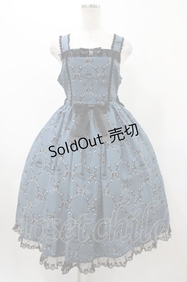 画像1: metamorphose / Dressy Ribbonジャンパースカート サイズ1 ブルー H-25-12-19-1019-ME-OP-NS-ZH (1)