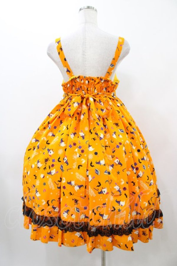 画像2: metamorphose / Sweet Spooky Night ベビードールジャンパースカート サイズ1 オレンジ H-25-12-19-1020-ME-OP-NS-ZH (2)